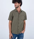 Hurley Phntm Naturals Rincon S/S T-Shirt, Olive, M Homme