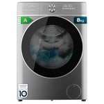 Cecotec Lave-linge à chargement frontal 8kg Bolero DressCode 8800 Inverter Steel A. 1400 tr/min, 2000W, 16prog, Inverter Plus, faible consommation, SteamMax, chargement automatique, écran tactile XXL.