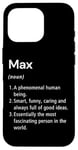 Coque pour iPhone 16 Pro Max Définition du nom Dictionnaire amusant