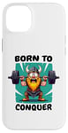 Coque pour iPhone 14 Plus Born to Conquer Viking Haltérophilie - Funny Fitness