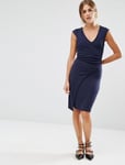 French Connection Manhattan Wrap Dress Blue UK Size 10 TD096 GG 12