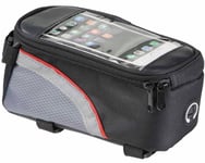 Cycle Bag With Phone Holder, Fits Smartphones up to 8cm wide, Main colour Black