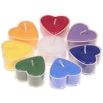 Heart Shaped Candles Stearin Chakra -- 4X2 Cm