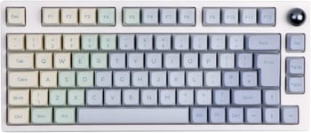 Monet Th80 Pro Iso(Uk) 75% Hot Swap Rgb 2,4 Ghz/Bluetooth 5.0/Clavier Mécanique Filaire, Clavier De Jeu Programmable Avec Touches Mda Pbt Pour Win/Mac/Ps4/Ps5/Xbox (Budgerigar Switch)