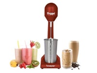 Beper - Mixeur électrique pour milkshakes, frappés, milkshakes et cocktails, 2 vitesses, bol en aluminium 0,5 l, 100 W,Rouge