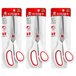 Singer Fabric Scissors with Comfort Grip, Stainless Steel,Steel, 3-Pack