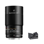 TTArtisan 100mm F2.8 Macro 2x Metal Bodied Lens with Cold Shoe Mount Compatible with Canon EF Mount - Black