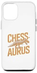 Coque pour iPhone 12/12 Pro Chessaurus Jeu d'échecs amusant Dinosaure T-Rex Joueur d'échecs