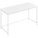 Vasagle - Bureau, Table, Poste de Travail, pour Bureau, Chambre, 60 x 120 x 76 cm, Style Moderne, Cadre en Métal, Blanc Érable