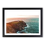 Big Box Art Howth Beacon in Dublin Ireland Framed Wall Art Picture Print Ready to Hang, Black A2 (62 x 45 cm)