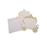 8 CARTONS INVITATION ENVELOPPES PRINCESSE CARROSSE