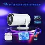 4K UHD Android Projector 5G WiFi Bluetooth Smart Beamer Home Theater Movie HDMI