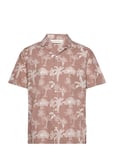 Casual Friday Cfanton Ss Rc Aop Palm Shirt Brun