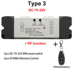 Wifi Switch Smart Opener App -kaukosäädin autotallin oven portille Alexa Echo Google Home Ewelink Control + Rf 433mhz - Oven kaukosäädin