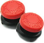 Thumbsticks, Silicone Joystick Grips Caps Pour Ps5 Controller Et Pour Ps4 Controller À Augmenter Précision Aide Avec Viser, Controller Et Réduire Pouce Fatigue Objectif Et Confort Rouge 2 Pièces