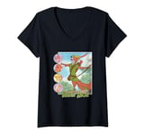 Womens Disney Robin Hood Classic Disney Film Retro V-Neck T-Shirt