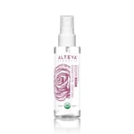 Alteya Organic Rose Water 100ml Spray - Pure Organic Rosa Damascena (Damask Rose) Hydrolat - No additives - USDA Certified Organic - Face Toner, Revitalizing Body, Condition Hair & Scalp