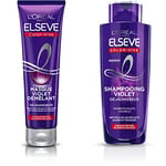 L'Oréal Paris Elseve Masque Violet Déjaunisseur pour Cheveux Blonds Ou Blancs Color-Vive, 150ml & Elseve Shampooing Violet Déjaunisseur - Pour Cheveux Blonds ou Blancs - Color-Vive - 200 ml