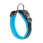 Ferplast Collier Chien Sport Dog, Collier pour Chien de Taille Petite, Rembourrage Doux, Coutures réfléchissantes, Étiquette pour Le nom de l'animal, Reglable, Taille: 1,5 cm (25-35 cm), Bleu