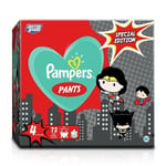 Housuvaipat PAMPERS Pants Warner Bros Giant Pack Plus 4 koko 9-15 kg, 72 kpl.