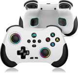 Manette De Jeu Sans Fil Pour Switch/Ps3/Ps4/Android/Ios/Pc Avec Déclencheur Linéaire Hall Et Bascule/Lumière Rvb/Turbo/Touche Arrière,Prend En Charge La Vapeur/Jeu Sur Le Cloud