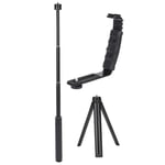Handheld LShaped Stabilizer Bracket + Tripod + Extension Rod Extend Pole Kit for DJI OM 4/for Osmo Mobile 2 3