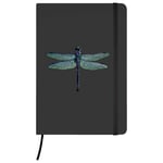 Azeeda A5 'Dragonfly' Black Hardcover Ruled Notebook (NB00028975)