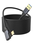 Câble de liaison de 4,8 m compatible avec Meta Quest Pro/Quest3/Quest2/Pico4, câble USB vers USB C 3.1 5 Gbit/s haute vitesse pour casques de réalité virtuelle, accessoires de jeu, câble