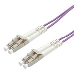 ROLINE Cordon fibre optique LC/LC | câble FO | câble patch OM4 Duplex en violet | 20 m