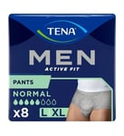 Tena Men Active Fit Pants Normal Fast Absorption Size L/XL Single Pack of 8 New