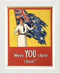 Lumartos, Vintage Poster Australia 1916 Were You There Then Contemporary Home Decor Wall Art Print, White Frame, A3 Size