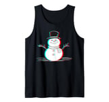 Christmas EDM Snowman Raver Drop The Bass House Music Tank Top