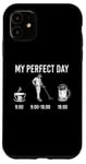 Coque pour iPhone 11 My Perfect Day Coffee Metal Detector Beer