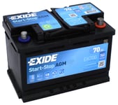 Exide Stop AGM batteri EK720 12 V 70 Ah CCA 760 A (EN)