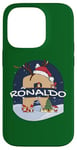 Coque pour iPhone 14 Pro Awesome Ronaldo Name w Santa Hat in Xmas Theme Christmas