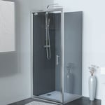 Porte de douche d'angle avec porte pivotante nerina - 90x90 cm