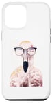 Coque pour iPhone 13 Pro Max Lunettes de soleil Flamingo Bird Cool Birdwatcher Birdwatcher Birding Gift