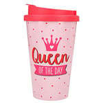 Depesche 2180.040 To-Go Mug en plastique avec inscription Queen Of The Day Multicolore 350 ml