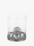 Royal Selangor Ace Spades Glass Tumbler, 300ml, Pewter Grey/Clear