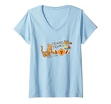 Womens Disney Winnie the Pooh Baby Tigger Trains & Trucks V-Neck T-Shirt