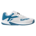 Kempa Wing 2.0 Junior Chaussures de Handball, Blanc/Bleu, 35 EU