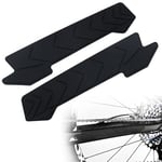 RICKMASK 2 Pièces Cadre de Vélo Autocollant de Protection,Protection de Chaîne de Vélo Autocollants en Silicone,Protection Cadre Velo pour la Plupart des vélos pour protéger Votre Cadre de vélo.