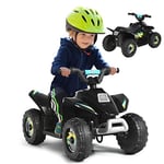 GOPLUS Voiture 4x4 Quad Buggy Electrique,Quad ATV 6V avec Marche Arrière et Frein Électrique,Avancer et Reculer, Contrôle par Poignée,Recommandé pour Les Enfants de 3+ Ans (Noir)