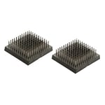 Landmann 13634 Pure Set de 2 Brosses à Barbecue Acier Noir 9 x 10 x 3 cm