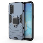 HAOYE Case for OPPO Find X2 Lite, 360 degree Rotating Ring Holder Kickstand Heavy Duty Armor Shockproof Cover, Double Layer Design Silicone TPU + Hard PC Case with Magnetic Car Mount. Blue