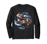 Bearded Dragon Reptile Lizard Gamer Headphones Controller Long Sleeve T-Shirt