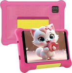 Tablette Enfants 7 Pouces Android 13 Tablette Pour Enfant Avec 5Gb Ram+32Gb Rom(Tf 128Gb),Contrôle Parental,Gms,Wifi,Bluetooth,Kids Tablette Tactile Educative Avec Kid-Proof Etui(Rose)