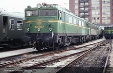 RENFE, locomotive électrique 279, livrée vert-jaune, période IV