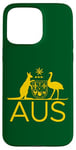 iPhone 15 Pro Max AUSTRALIA KANGAROO AND EMU COAT OF ARMS AUS AUSSIE SPORTS Case