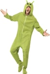 Smiffys Adult Unisex Alien Costume, Hooded All in One, Legends of Evil, Hallowee